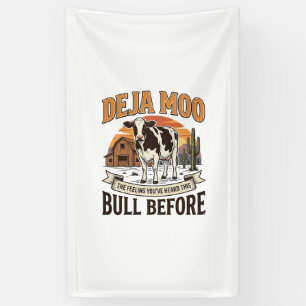 Deja Moo Grappige Koe Western Vintage Shirt Ontwer Spandoek