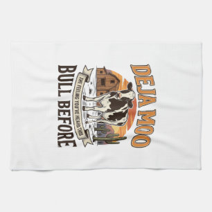 Deja Moo Grappige Koe Western Vintage Shirt Ontwer Theedoek