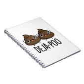 Deja Poo Funny Double Poop Pun Notitieboek (Rechterzijde)