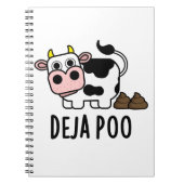 Deja Poo Grappige Koe Drol Pun Notitieboek (Voorkant)