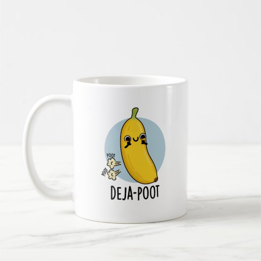 Deja-poot Funny Banana Double Fart Pun Koffiemok (Links)
