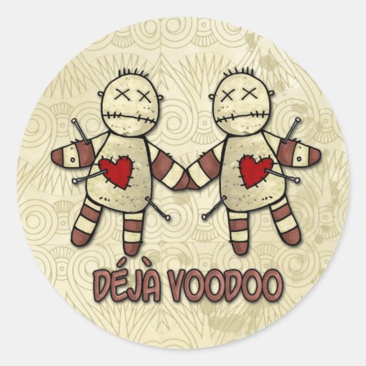 deja voodoo ronde sticker (Voorkant)