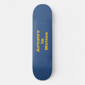 Deja Vu Blauw Lente Seizoen Effen Kleur Skateboard (Voorkant)
