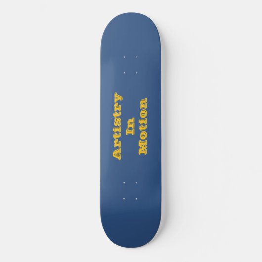 Deja Vu Blauw Lente Seizoen Effen Kleur Skateboard (Voorkant)