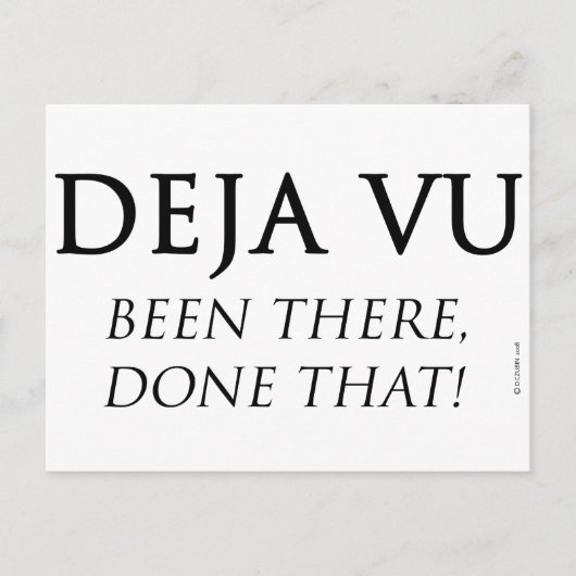 Deja Vu Briefkaart (Voorkant)