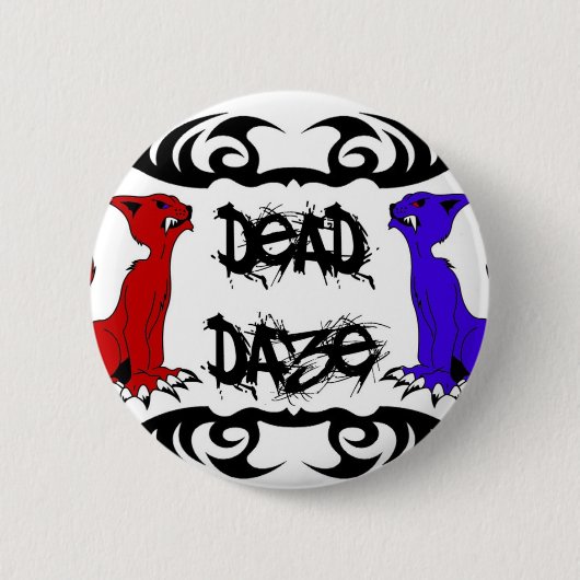 Deja Vu Cat Ronde Button 5,7 Cm (Voorkant)