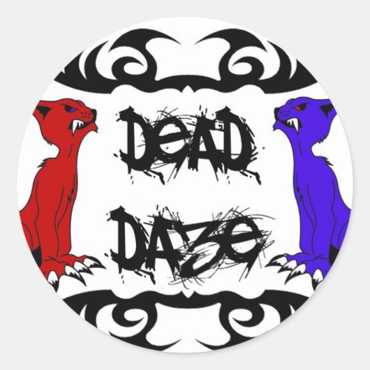 Déjà Vu Kat Ronde Sticker (Voorkant)