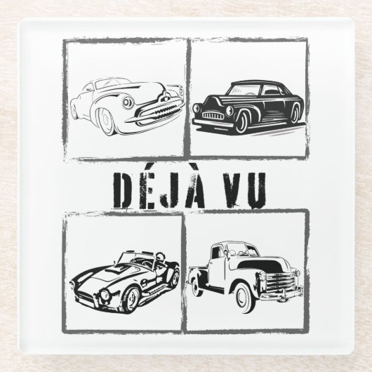Déjà vu.w glazen onderzetter (Voorkant)