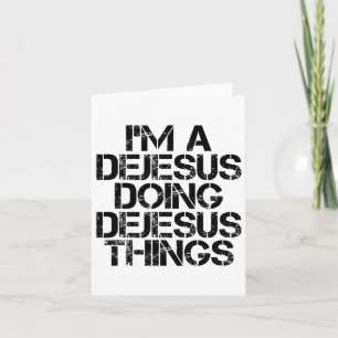 DeJesus Funny Achternaam Familie Boom Verjaardag R Kaart