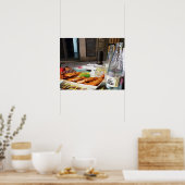 Déjeuner à Barcelone Espagne Poster (Cuisine)
