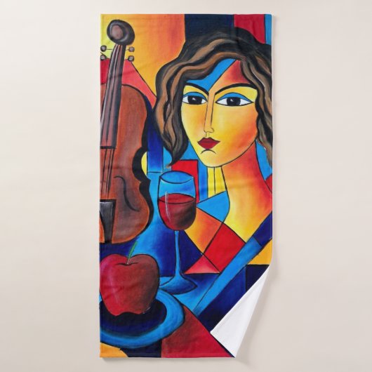 Déjeuner avec des Couleurs (Serviette de bain)