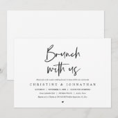 Déjeuner-brunch avec les jeunes mariés, invitation (Devant / Derrière)