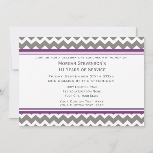 Déjeuner d'anniversaire de l'employé Invitation Gr (Dos)