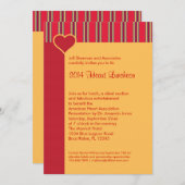 Déjeuner de coeur Invitation à un événement de col (Devant / Derrière)