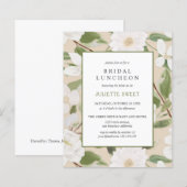 Déjeuner de mariage | Fleurs blanches feuilles ivo (Devant / Derrière)