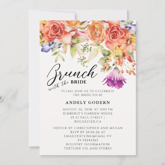 Déjeuner de Mariée sur Invitation (Devant)