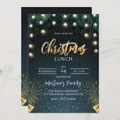 Déjeuner de Noël Invitations Fête (Devant / Derrière)