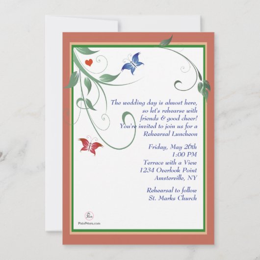 Déjeuner décontracté - Invitation au déjeuner de r (Dos)