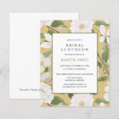 Déjeuner nuptial | Fleurs blanches feuille jaune (Devant / Derrière)