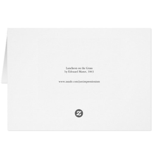 Déjeuner sur l'Herbe Edouard Manet (Dos Horizontal)