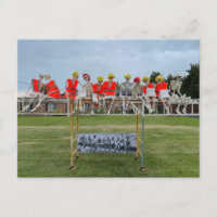 Déjeuner sur une carte postale Skyscraper