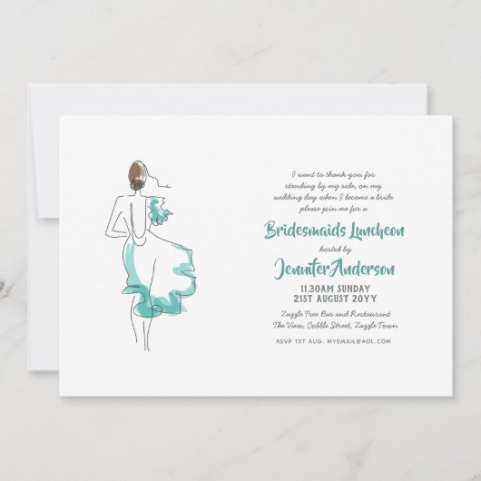 Déjeuner, Thé, Brunch Invitations Chic (Devant)