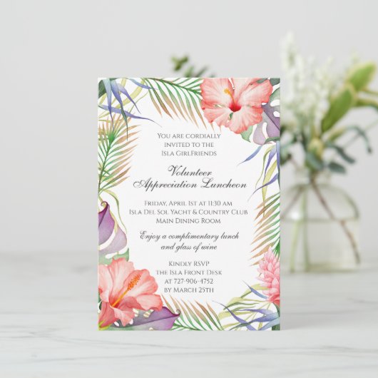 Déjeuner tropical Invitation Commande spéciale (Debout devant)