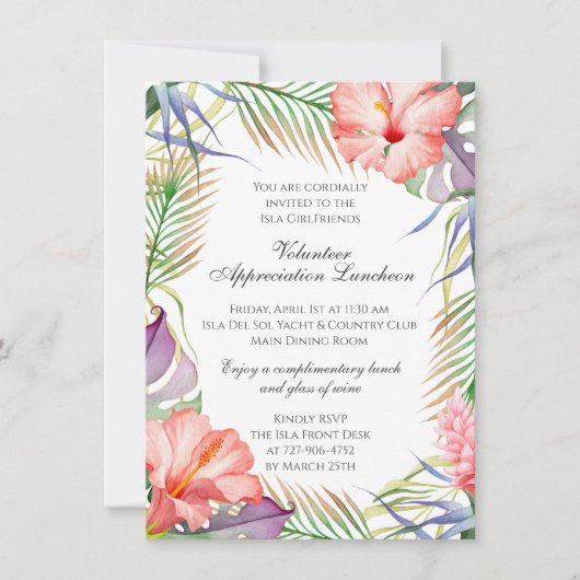 Déjeuner tropical Invitation Commande spéciale (Devant)