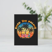 Dek de palmkever met tropische kerst briefkaart (Staand voorkant)