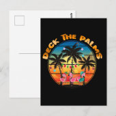 Dek de palmkever met tropische kerst briefkaart (Voorkant / Achterkant)