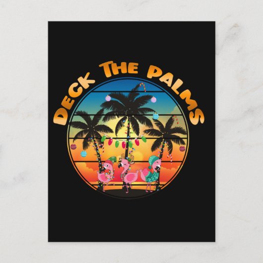 Dek de palmkever met tropische kerst briefkaart (Voorkant)