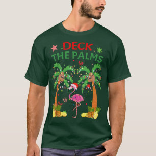 Dek de Palms Pajamas Kerstmis Flamingo T-shirt