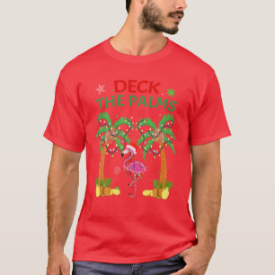 Dek de Palms Pajamas Kerstmis Flamingo T-shirt