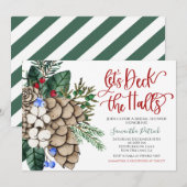 Dek de uitnodiging van de Kerstbridal van de Halls (Voorkant / Achterkant)