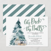 Dek de uitnodiging van de Kerstbridal van de Halls (Voorkant / Achterkant)