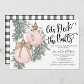 Dek de uitnodiging van de Kerstbridal van de Halls (Voorkant / Achterkant)