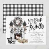 Dek de uitnodiging van de Kerstbridal van de Halls (Voorkant / Achterkant)