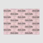 Dek de zalen kerstkalligrafie Blush Pink Tissuepapier (Voorkant)