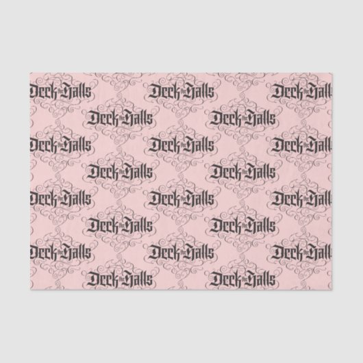 Dek de zalen kerstkalligrafie Blush Pink Tissuepapier (Voorkant)