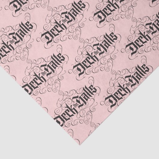 Dek de zalen kerstkalligrafie Blush Pink Tissuepapier (Detail)