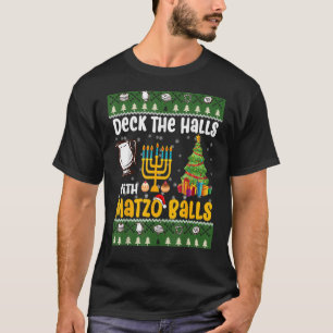 Dek de zalen met Matzo Balls joodse Donukkah T-shirt