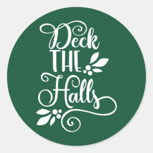 dek de zalen Typografie-Feestdagen Ronde Sticker