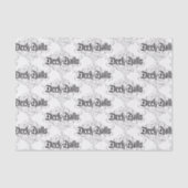 Dek de zalen van de moderne zwarte kerstbriefing tissuepapier (Voorkant)