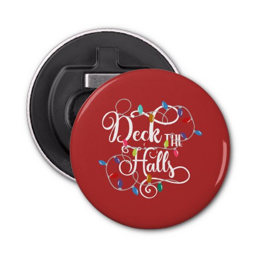 dek kerstfeestdagen button flesopener (Voorkant)