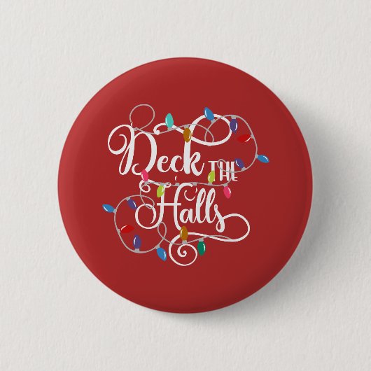 dek kerstfeestdagen ronde button 5,7 cm (Voorkant)