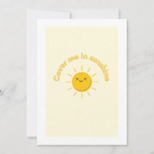 dek me met zonneschijn kaart, schattig kaart