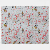 Dek van gekatterde speelkaarten fleece deken (Voorkant (Horizontaal))