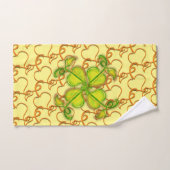 Dekdoekset - Ivy Leaves en Monogram op geel Bad Handdoek (Handdoek)