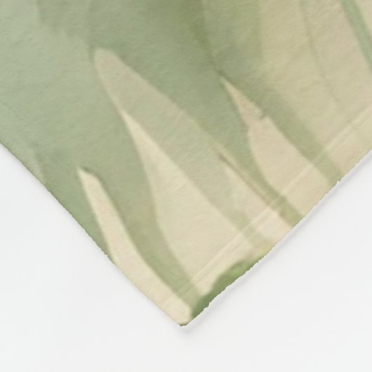 Deken Blauw Blauwgroen Beige Waterverf Palmbomen (Hoek)