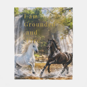 Deken “Ik ben gegrond en vrij” Paard Waterval